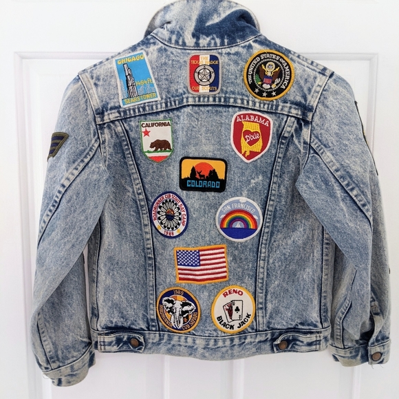 Tory Island Other - Vintage Denim Jacket with Vintage Patches 80's Cool Kid